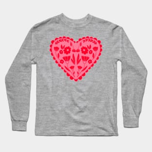 Floral lace heart Long Sleeve T-Shirt